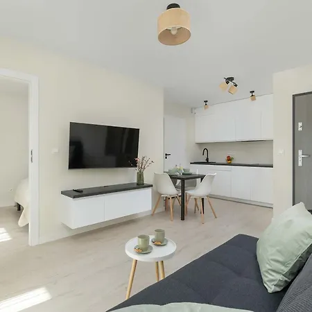 아파트 Eleganckie Blisko Plazy W Niechorzu Z Klimatyzacja W Salonie I Parkingiem By Renters 니에초르체